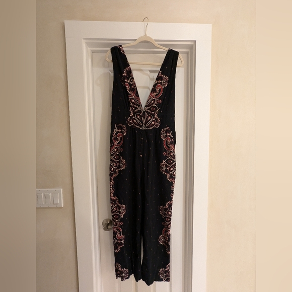 Free People Setting Sun Cotton Jumpsuit M - Picture 2 of 10